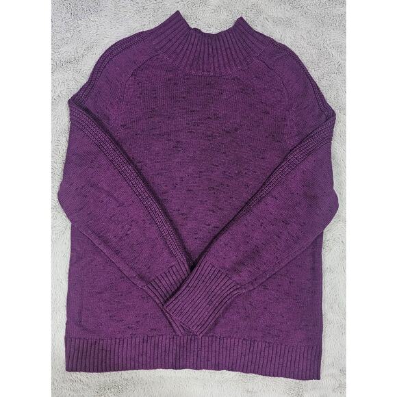 J.Jill Cotton Turtleneck Sweater, Wearever Collection Ribbed Arm & Hems Sz M New - Picture 2 of 8